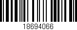 Código de barras (EAN, GTIN, SKU, ISBN): '18694066'