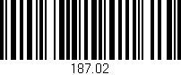 Código de barras (EAN, GTIN, SKU, ISBN): '187.02'