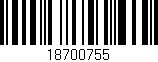 Código de barras (EAN, GTIN, SKU, ISBN): '18700755'