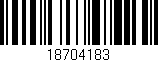 Código de barras (EAN, GTIN, SKU, ISBN): '18704183'
