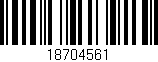 Código de barras (EAN, GTIN, SKU, ISBN): '18704561'