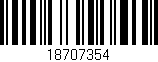 Código de barras (EAN, GTIN, SKU, ISBN): '18707354'