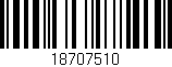 Código de barras (EAN, GTIN, SKU, ISBN): '18707510'