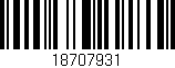 Código de barras (EAN, GTIN, SKU, ISBN): '18707931'