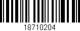 Código de barras (EAN, GTIN, SKU, ISBN): '18710204'