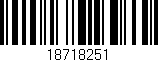 Código de barras (EAN, GTIN, SKU, ISBN): '18718251'