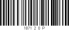 Código de barras (EAN, GTIN, SKU, ISBN): '1871_2_0_P'