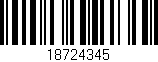Código de barras (EAN, GTIN, SKU, ISBN): '18724345'