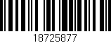 Código de barras (EAN, GTIN, SKU, ISBN): '18725877'