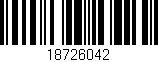 Código de barras (EAN, GTIN, SKU, ISBN): '18726042'