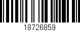 Código de barras (EAN, GTIN, SKU, ISBN): '18726859'