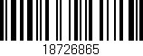 Código de barras (EAN, GTIN, SKU, ISBN): '18726865'