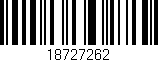 Código de barras (EAN, GTIN, SKU, ISBN): '18727262'