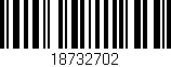 Código de barras (EAN, GTIN, SKU, ISBN): '18732702'