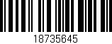 Código de barras (EAN, GTIN, SKU, ISBN): '18735645'
