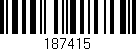 Código de barras (EAN, GTIN, SKU, ISBN): '187415'