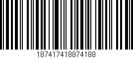 Código de barras (EAN, GTIN, SKU, ISBN): '187417418874188'