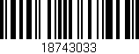 Código de barras (EAN, GTIN, SKU, ISBN): '18743033'