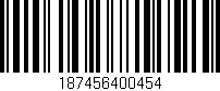 Código de barras (EAN, GTIN, SKU, ISBN): '187456400454'