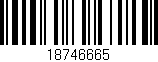 Código de barras (EAN, GTIN, SKU, ISBN): '18746665'