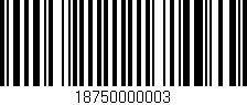 Código de barras (EAN, GTIN, SKU, ISBN): '18750000003'