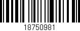 Código de barras (EAN, GTIN, SKU, ISBN): '18750981'