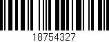 Código de barras (EAN, GTIN, SKU, ISBN): '18754327'