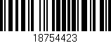 Código de barras (EAN, GTIN, SKU, ISBN): '18754423'
