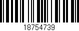 Código de barras (EAN, GTIN, SKU, ISBN): '18754739'