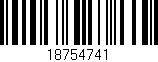 Código de barras (EAN, GTIN, SKU, ISBN): '18754741'