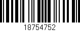 Código de barras (EAN, GTIN, SKU, ISBN): '18754752'