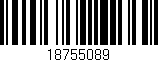 Código de barras (EAN, GTIN, SKU, ISBN): '18755089'