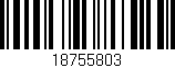 Código de barras (EAN, GTIN, SKU, ISBN): '18755803'
