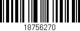 Código de barras (EAN, GTIN, SKU, ISBN): '18756270'