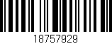 Código de barras (EAN, GTIN, SKU, ISBN): '18757929'