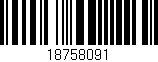 Código de barras (EAN, GTIN, SKU, ISBN): '18758091'