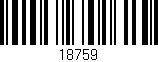Código de barras (EAN, GTIN, SKU, ISBN): '18759'