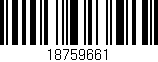 Código de barras (EAN, GTIN, SKU, ISBN): '18759661'