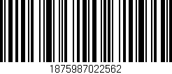 Código de barras (EAN, GTIN, SKU, ISBN): '1875987022562'