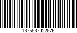 Código de barras (EAN, GTIN, SKU, ISBN): '1875987022876'