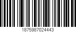 Código de barras (EAN, GTIN, SKU, ISBN): '1875987024443'