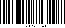 Código de barras (EAN, GTIN, SKU, ISBN): '1875987400049'