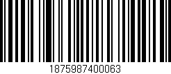 Código de barras (EAN, GTIN, SKU, ISBN): '1875987400063'