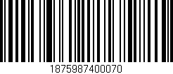 Código de barras (EAN, GTIN, SKU, ISBN): '1875987400070'