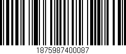 Código de barras (EAN, GTIN, SKU, ISBN): '1875987400087'