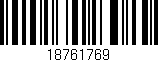 Código de barras (EAN, GTIN, SKU, ISBN): '18761769'