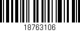Código de barras (EAN, GTIN, SKU, ISBN): '18763106'