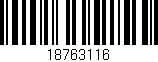 Código de barras (EAN, GTIN, SKU, ISBN): '18763116'