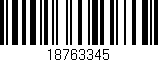 Código de barras (EAN, GTIN, SKU, ISBN): '18763345'