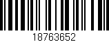 Código de barras (EAN, GTIN, SKU, ISBN): '18763652'